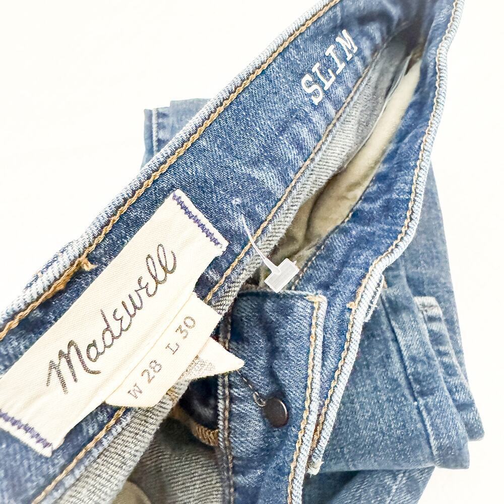 Madewell Slim Men's Denim Jeans Med/Dark Wash Straight Leg Size 28 x 30 - Picture 6 of 9